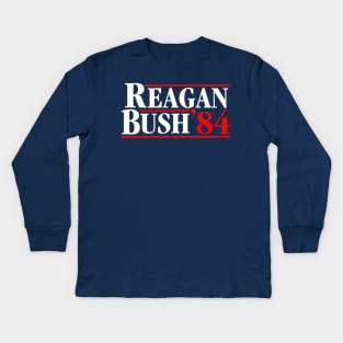 Reagan Bush 84 Kids Long Sleeve T-Shirt